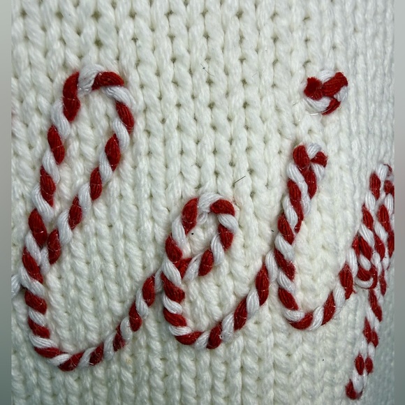 LELIS Sleigh Christmas Sweater Vest Cream Holiday Turtleneck Small - Picture 5 of 8